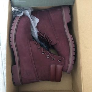 Burgundy Six Inch Timberland